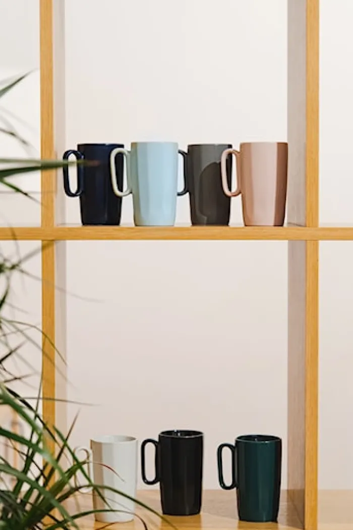 Zestaw 2 kubków Fuori 250 ml ceramiczne szare