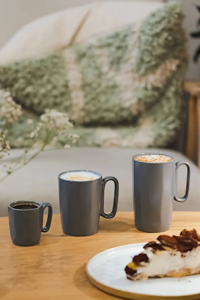 Zestaw 2 kubków Fuori 250 ml ceramiczne szare