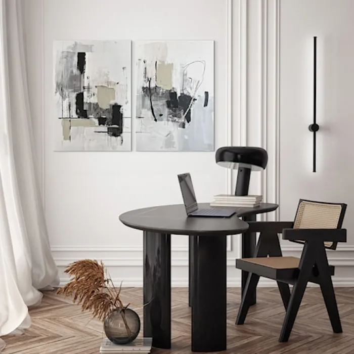 Zestaw 2 obrazów Soot 70x50 cm z ręcznie malowanymi elementami