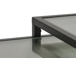 Zestaw stolików kawowych Avensunly przeszklone 50 cm czarne