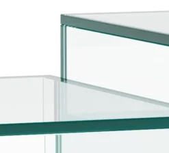 Zestaw stolików kawowych Glopiana kwadratowe 50 i 40 cm transparentne szklane