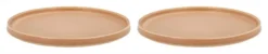 Zestaw 2 talerzy porcelanowych Fjord 21 cm kremowe