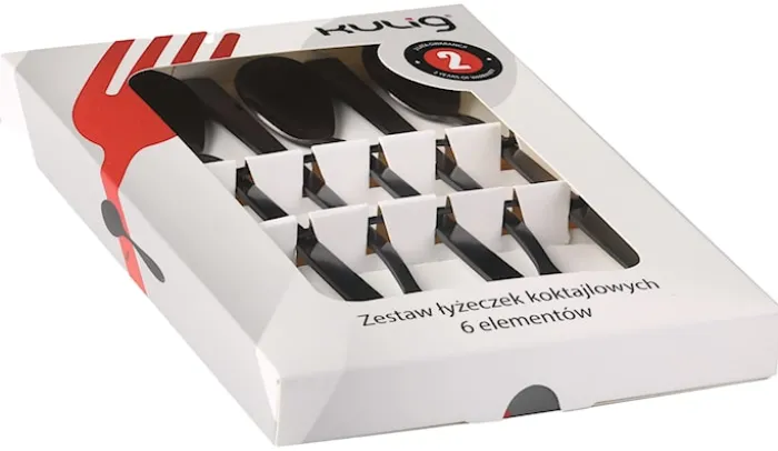 Zestaw 6 łyżeczek koktajlowych Piano czarne